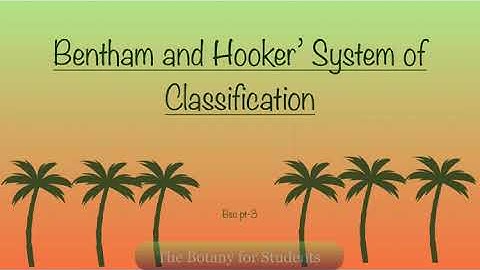 Bentham and Hooker’s System of Classification..Bsc pt-3