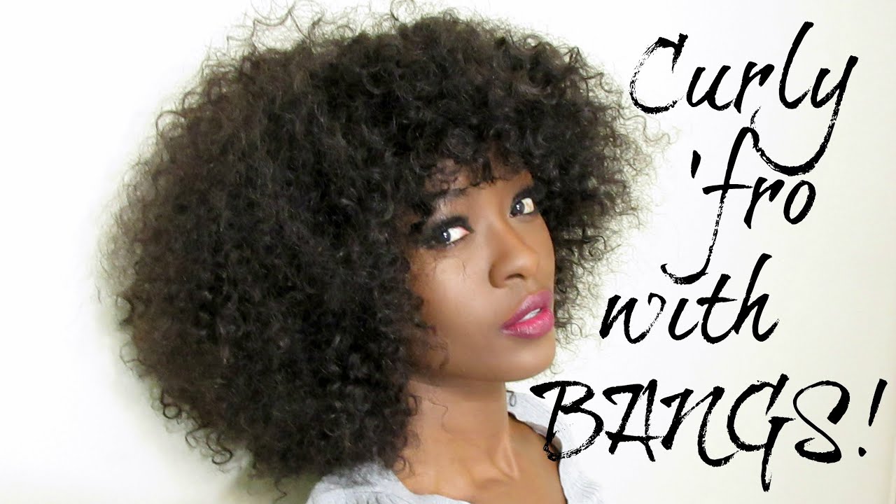 How To Curly Afro Wig With Bangs Affordable Bohemian Hair Youtube