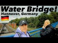 Hannovers interesting water bridge anderten area germany    how do ships pass through here