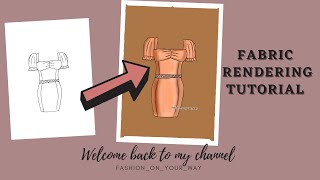 Fabric rendering tutorial for beginners, fashion illustration (full process from scratch) screenshot 2