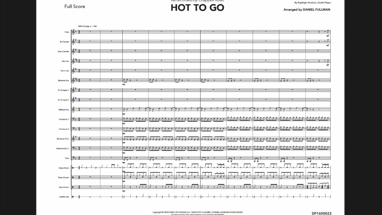 Hot To Go! Chappell Roan - Marching Band Arrangement