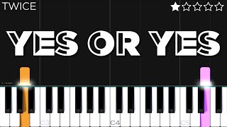 TWICE (트와이스) - “YES or YES” | EASY Piano Tutorial screenshot 1