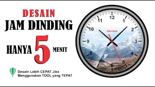 Hanya 5 Menit Desain Jam Dinding dengan Coreldraw