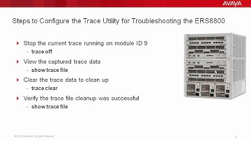 How to Configure the Trace Utility when Troubleshooting the Avaya ERS8800