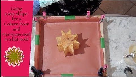 Using a star shape for a  Column pour and Hurricane swirl in a flat mold.