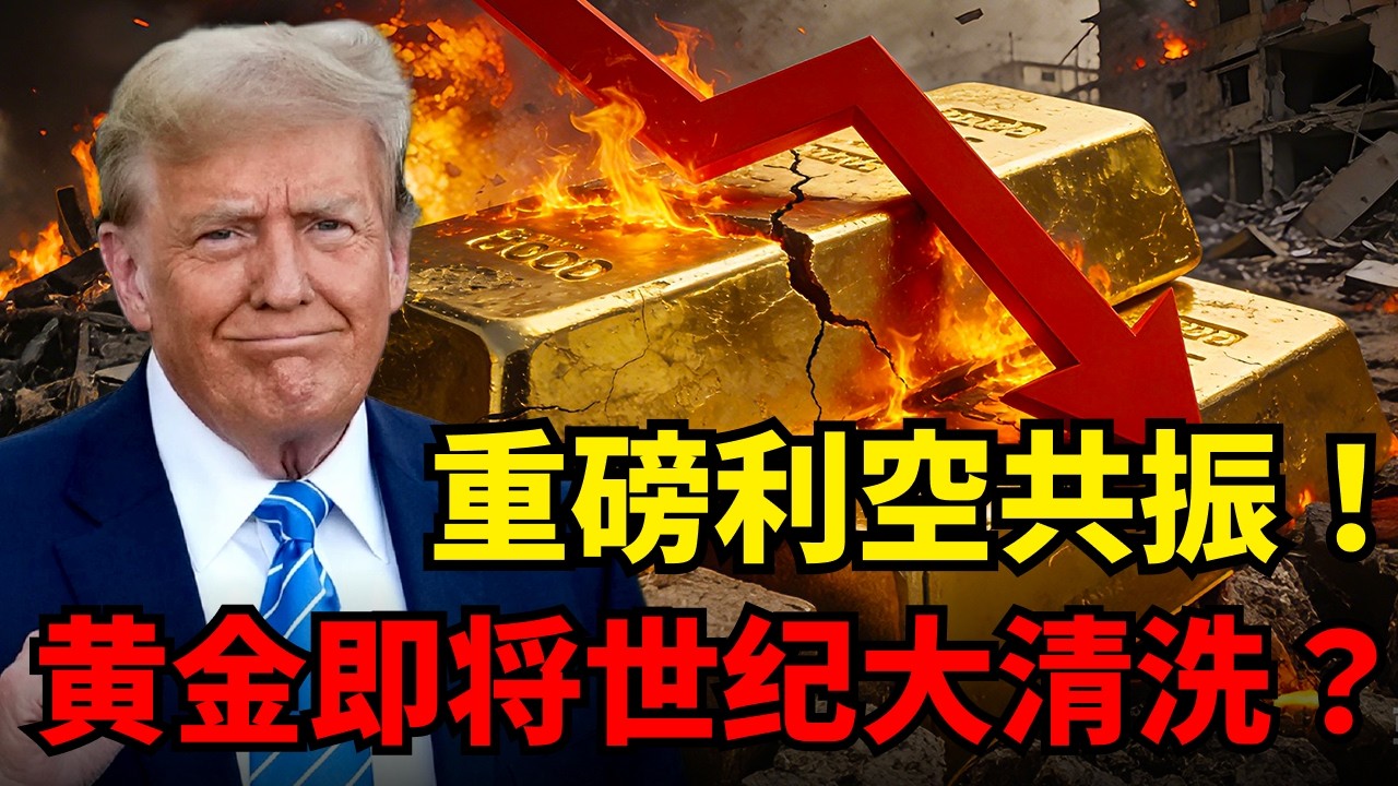 黄金价格一度狂泻$300+！三重惊天利空已共振，大清洗势在必行？| #2026黄金走势 #美联储降息 #黄金投资