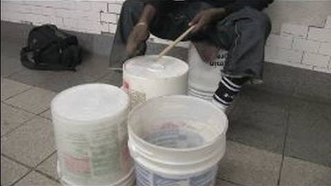 Bucket & Random Object Drumming : Playing a Latin Drum Beat on Buckets
