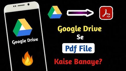 Google Drive Se Pdf File Kaise Banaye | How To Create Pdf File in Google Drive