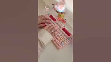 🍓🤍✨yummy asmr from the bridge75 keyboard ⌨️ #asmr #keyboard #mechanicalkeyboard #typing