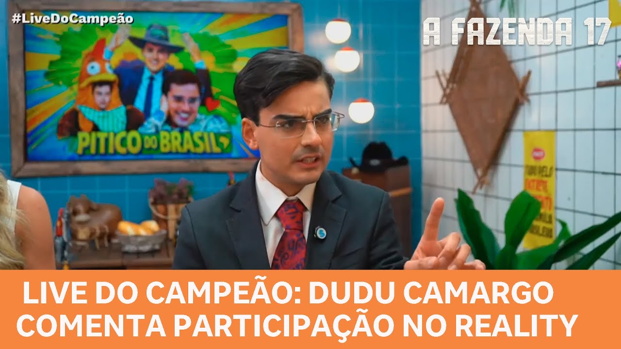 A FAZENDA 17 - Live do Campeão: Dudu Camargo comenta participação no reality e analisa o jogo