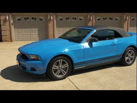 2011 FORD MUSTANG CONVERTIBLE GRABBER BLUE FOR SALE SEE WWW SUNSETMILAN COM