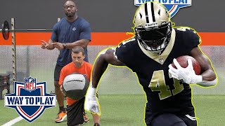 RB Drills to Run Like Alvin Kamara: Balance, Absorb Contact, Change Direction | Way to Play