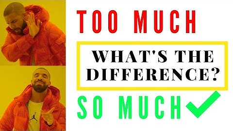 How to Use "Too Much" and "So Much" - English Vocabulary Lesson