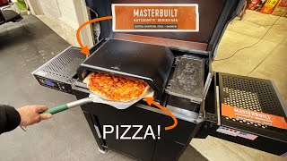 Masterbuilt Autoignite 545 Wood Fired Pizza!/ Using The Masterbuilt Gravity Series Pizza Attachment!