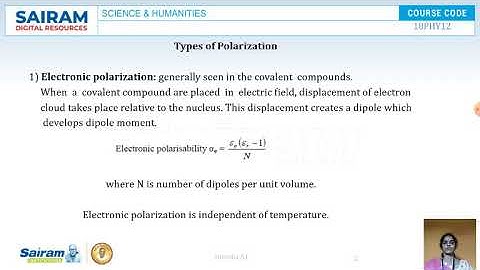 Lecture Video_18PHY12_Module 5_Types of Polarization and Internal fields_Sireesha A J