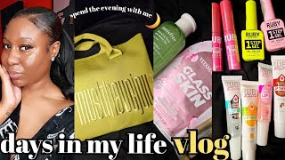 Vlog| beauty supply haul, makeup & hair for work, + verzus, chill nights at home🌙