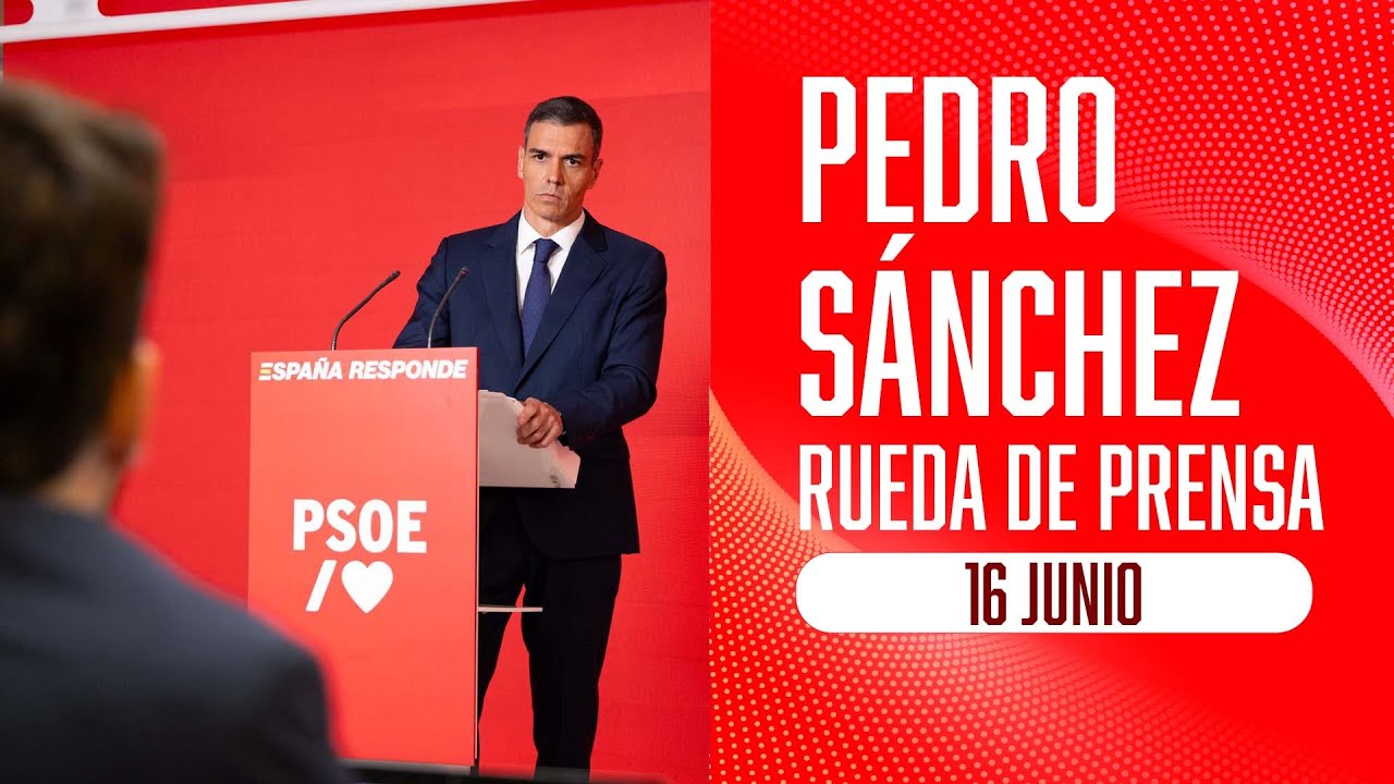 Rueda de prensa de Pedro Sánchez - YouTube