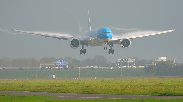 HEAVY WAKE VORTEX LANDINGS & TAKE OFFS B747, A350, A380, B777 |  Amsterdam Schiphol Airport