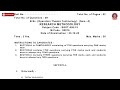 BSC 5TH SEM OTT RESEARCH METHODOLOGY DEC 2022 | PTU