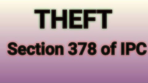 Indian Penal Code (IPC) -section 378 | Theft Trending shorts #Judiciary Aspirants