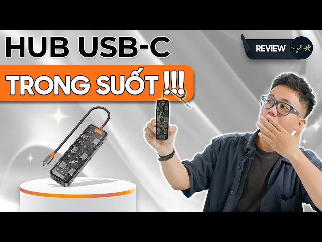 Trên tay Hub USB-C TRONG SUỐT cực kỳ đẹp với 8 cổng kết nối | Thế Giới Phụ Kiện