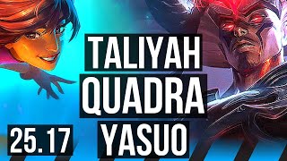 TALIYAH vs YASUO (MID) | Quadra | EUW Master | 25.17