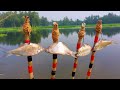 Amazing Unique Hook Fishing Technique Form Pond | Traditional  Boy Hunting Big Fish By Hook#fishing