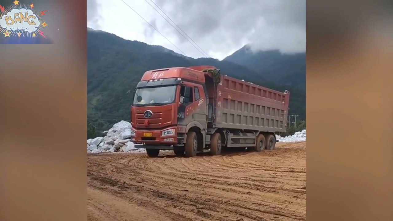 Dangerous Idiots Biggest Truck Fails Compilation, Heavy Equipment Load
