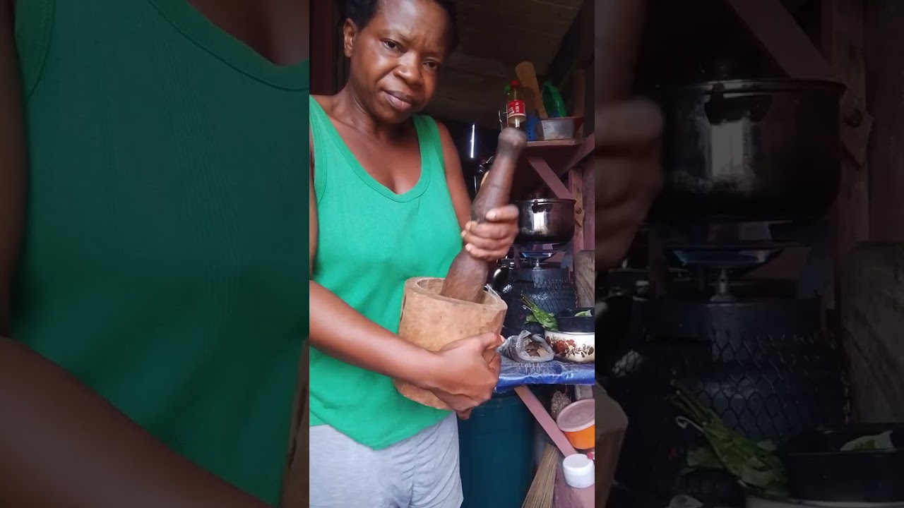 Cooking oha soup in my local kitchen