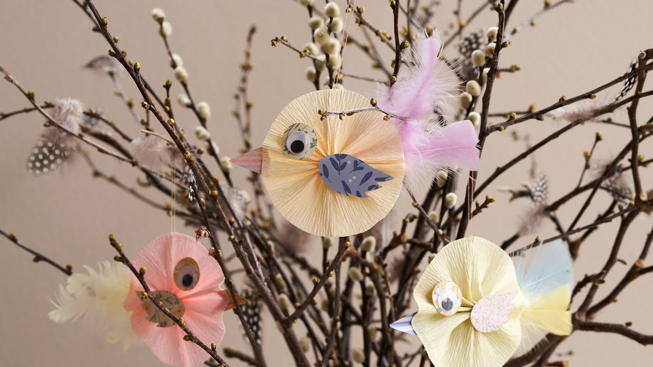 Crepe paper Easter chicks DIY by Søstrene Grene YouTube