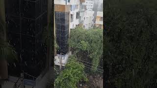#Hyderabad #heavy rain #Madhapur #short video