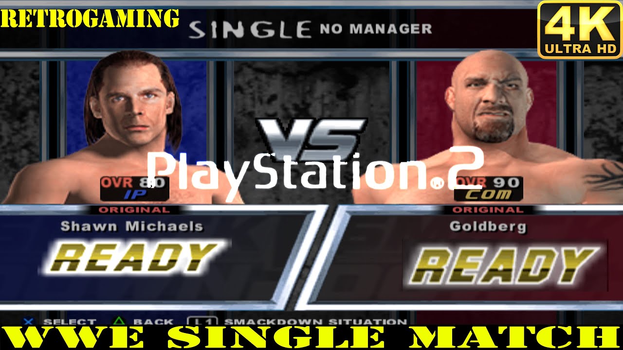 SHAWN MICHEALS VS GOLDBERG SINGLE FIGHT - SMACKDOWN DIFFICULTY (2K 1440p 60 FPS Resolution)