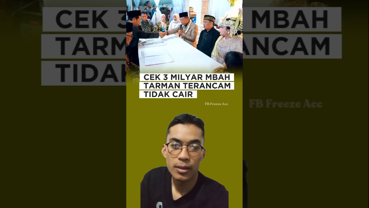 cek mahar Mbah Tarman terancam tak cair 