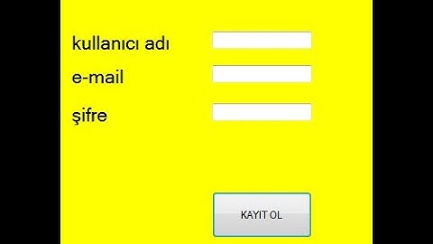 C# form sql server  bağlayarak kayıt olma uygulaması yapımı