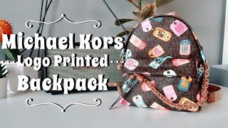 review : MICHAEL KORS EXTRA SMALL LOGO PRINTED BACKPACK