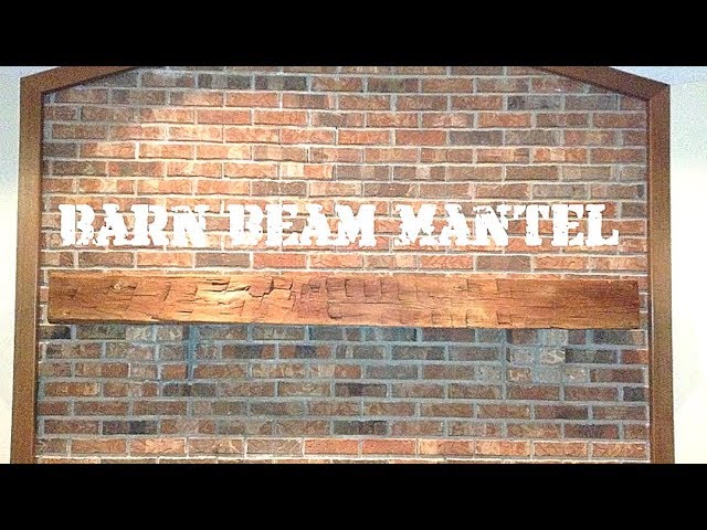 How to Install a Fireplace Barn Beam Mantel - French Cleat - YouTube