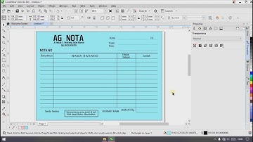 Tutorial Cara Membuat Design Nota Di CorelDraw | Tutorial CorelDraw