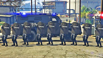 GTA 5 - SWAT Team RIOT SHIELD Squad! LSPDFR Cops Episode #161