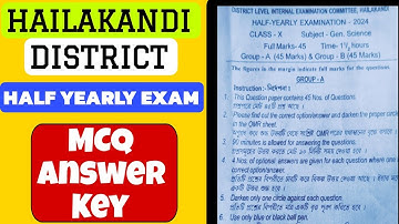 Hailakandi District Half Yearly 2024|Question Paper Solution|JJ Class Of Learning