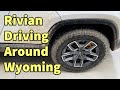 Rivian Driving Around Wyoming