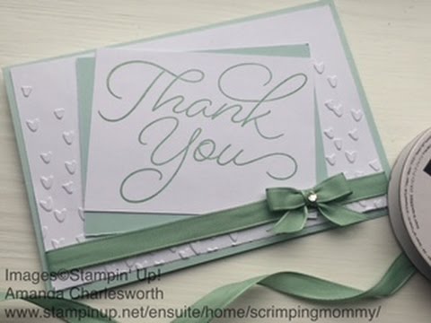 Stunning Thank you card tutorial using Stampin' Up! new goodies - YouTube