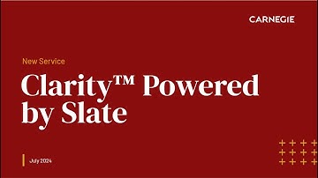 Product Demo: Clarity Powered by Slate