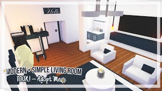 ⋆ Modern + Simple Living Room TOUR!! - Adopt Me! ||「 soft daisy 」⋆ 🌙 screenshot 3