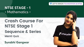 Crash Course NTSE Stage -1: Sequence & Series [ Menti Quiz ] | Mathematics | Surabhi Gangwar