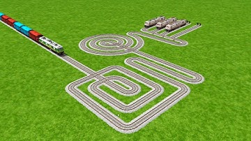 AI🔸FAST TRAINS CROSSING AT SQUARE CIRCLES RAILROAD TRACKS ZIG ZAG TRACKS | train simulator classic