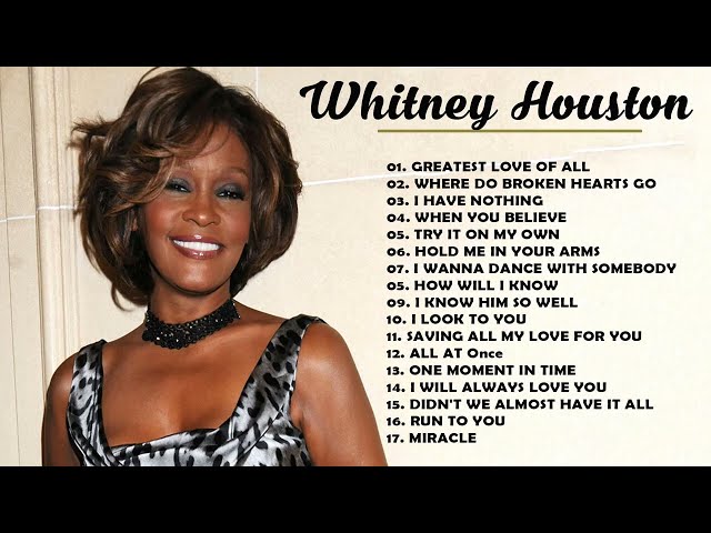 Whitney Houston Greatest Hits Full Album | Whitney Houston Best Song Ever All Time class=