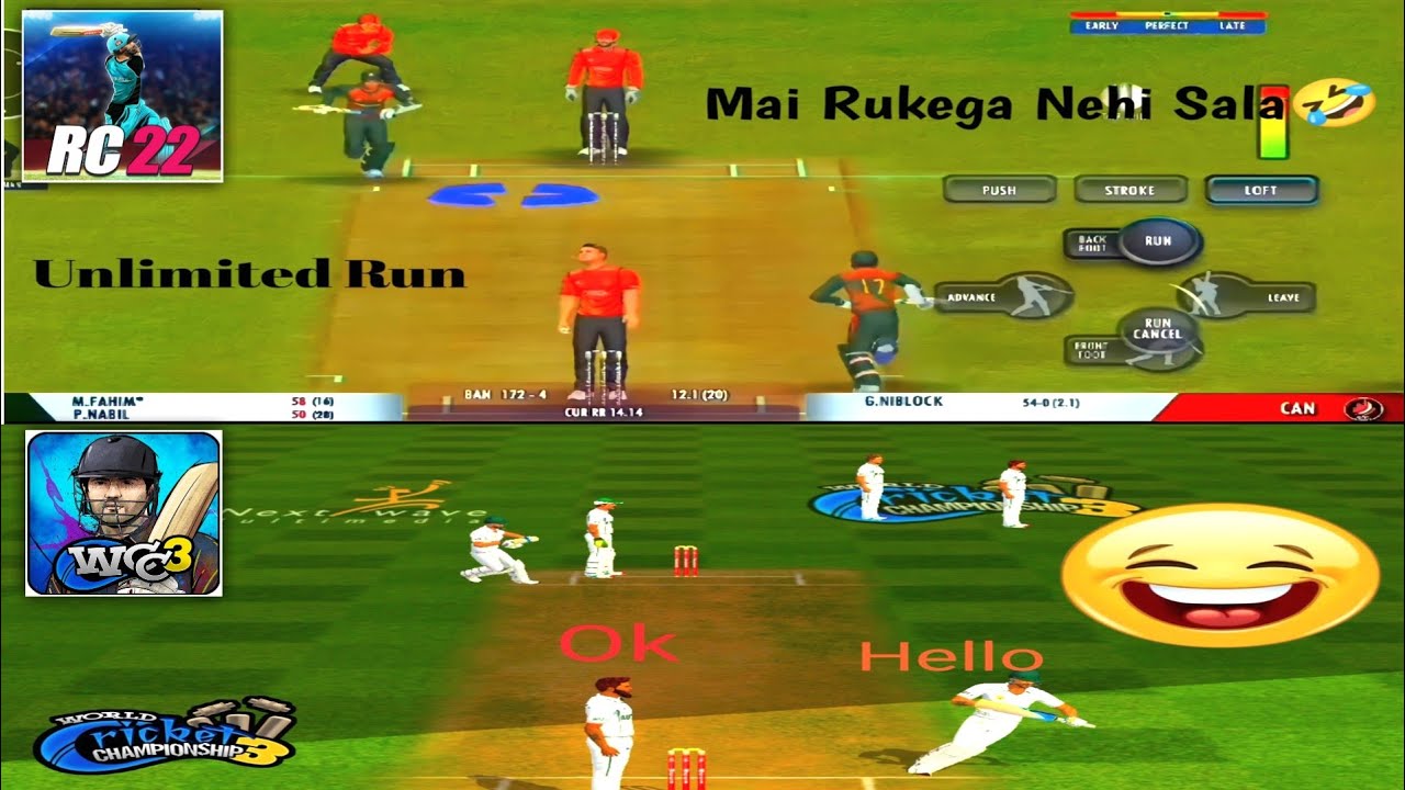 Real Cricket 22 Bugs Vs Wcc3 Bugs 🤣 | Funny Moments