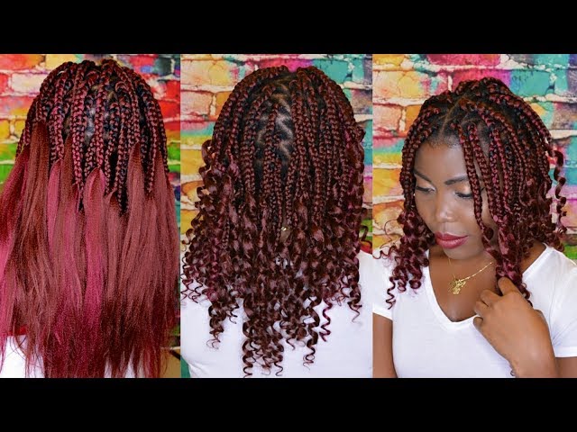 Box Braids with Curls 