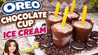 Oreo chocolate cup icecream recipe | Chocolate cup icecream by Sammy #sammyfood #chocolateicecream 