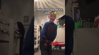 Theo Had Too Much Curry!! #shorts #funny #fart #curry #trending